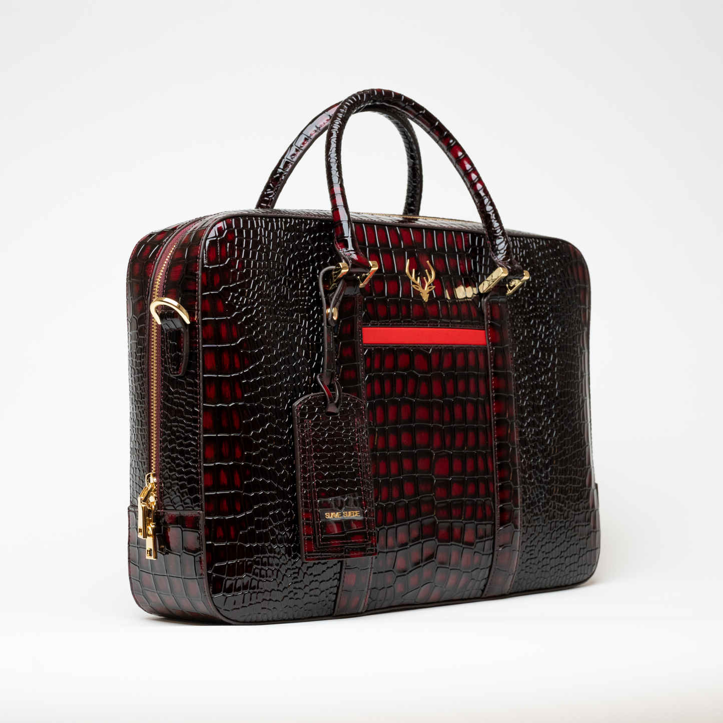 Textured Dark Brown Leather Hand Bag