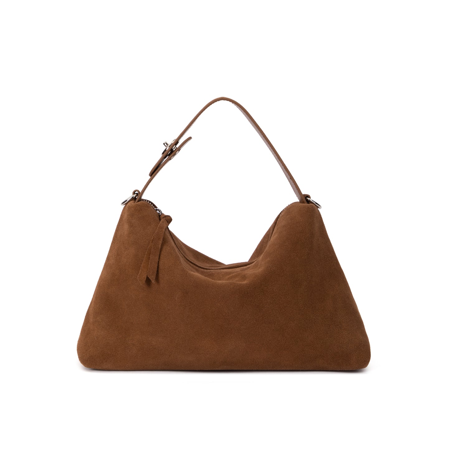 Cinnamon Suede Shoulder Bag