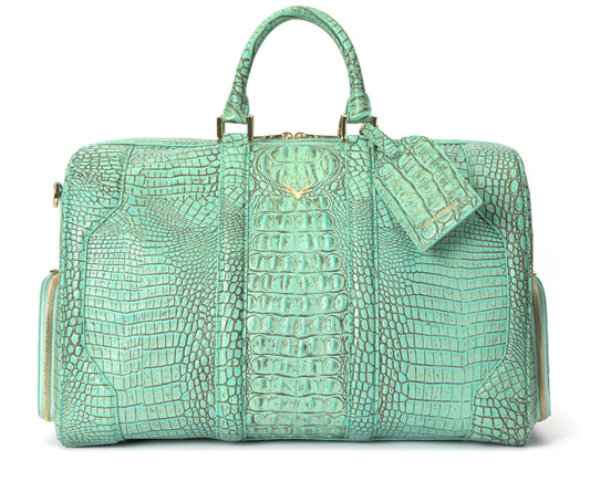 Green Croc Duffel Bag