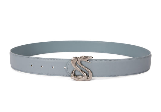 Ivory Saffiano Belt