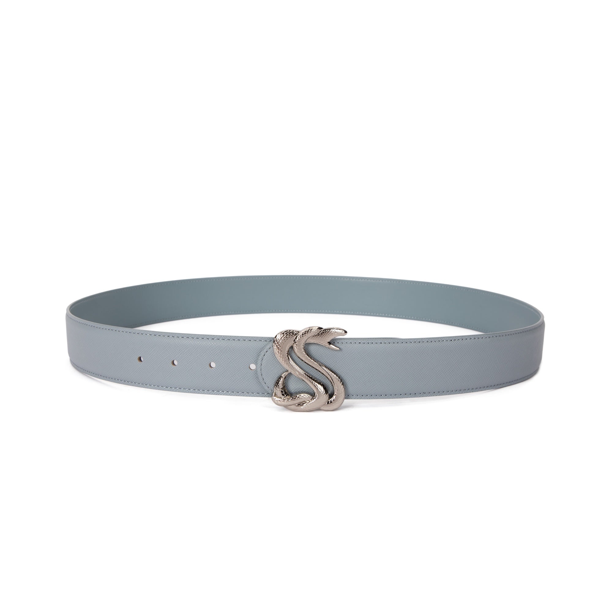 Grey Saffiano Belt