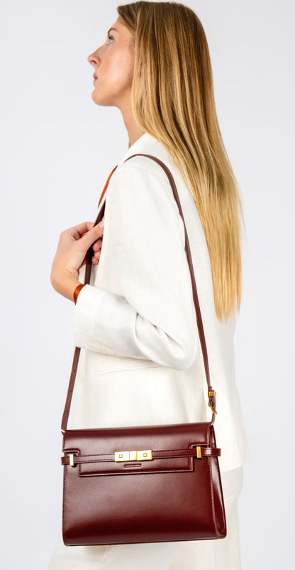 Crimson Maroon Manhattan Bag