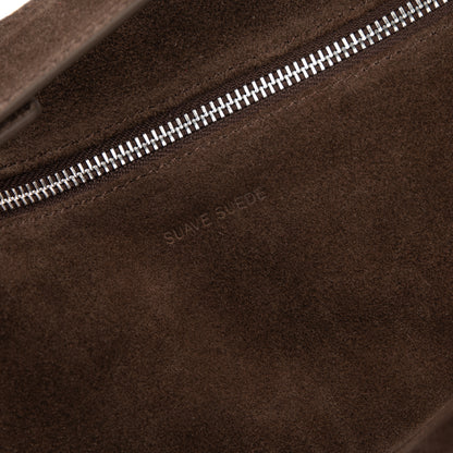 Espresso Suede Shoulder Bag