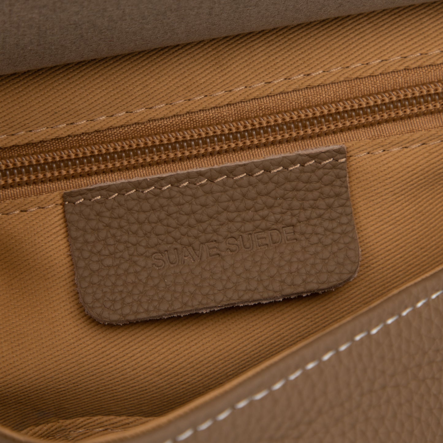Taupe Grain Leather Chelsea Bag