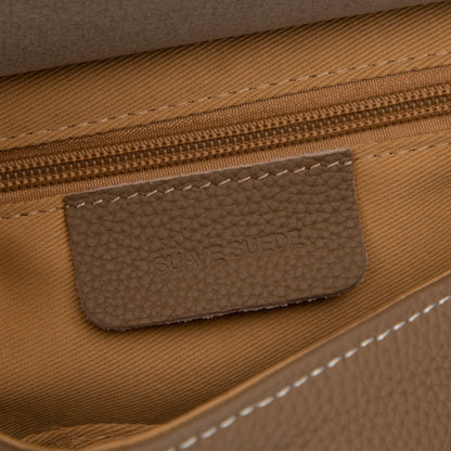Taupe Grain Leather Chelsea Bag