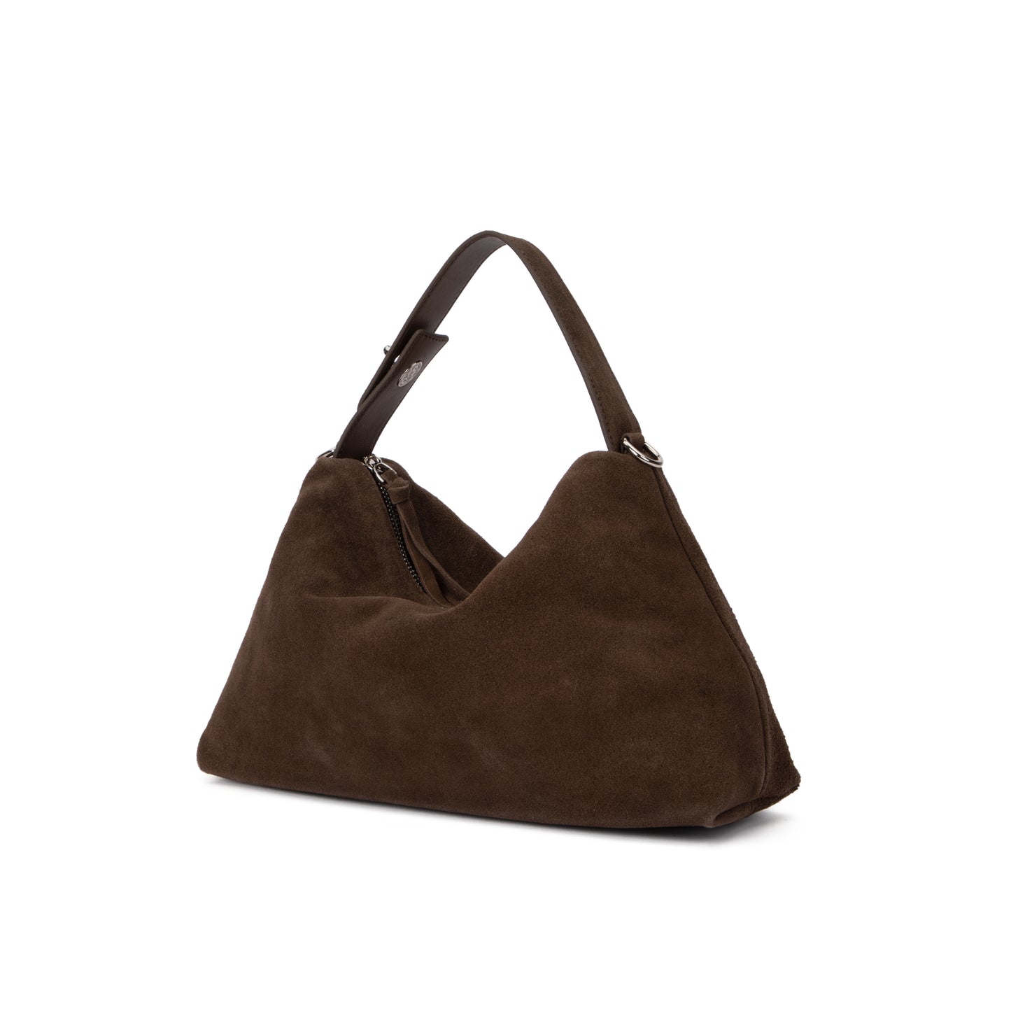 Espresso Suede Shoulder Bag
