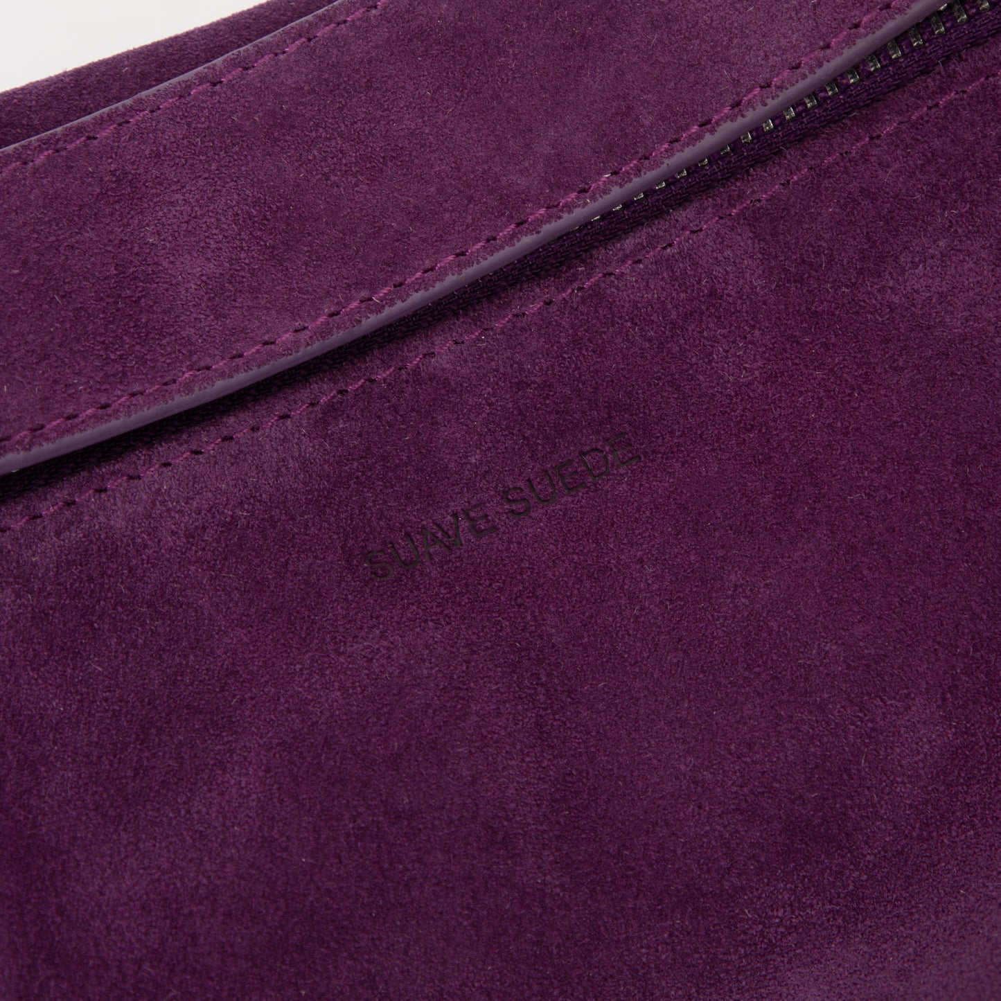 Lavender Plum Suede Shoulder Bag