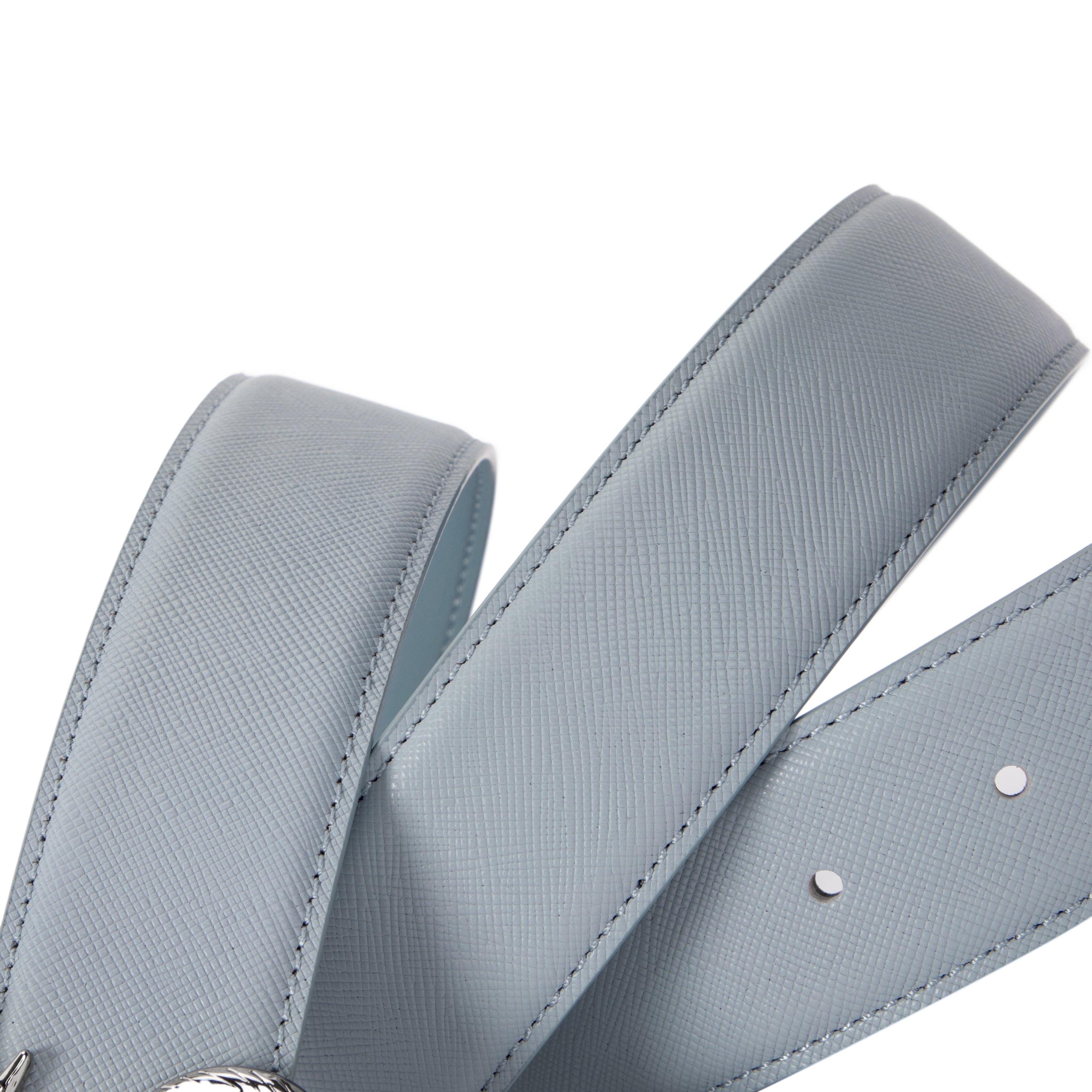 Grey Saffiano Belt