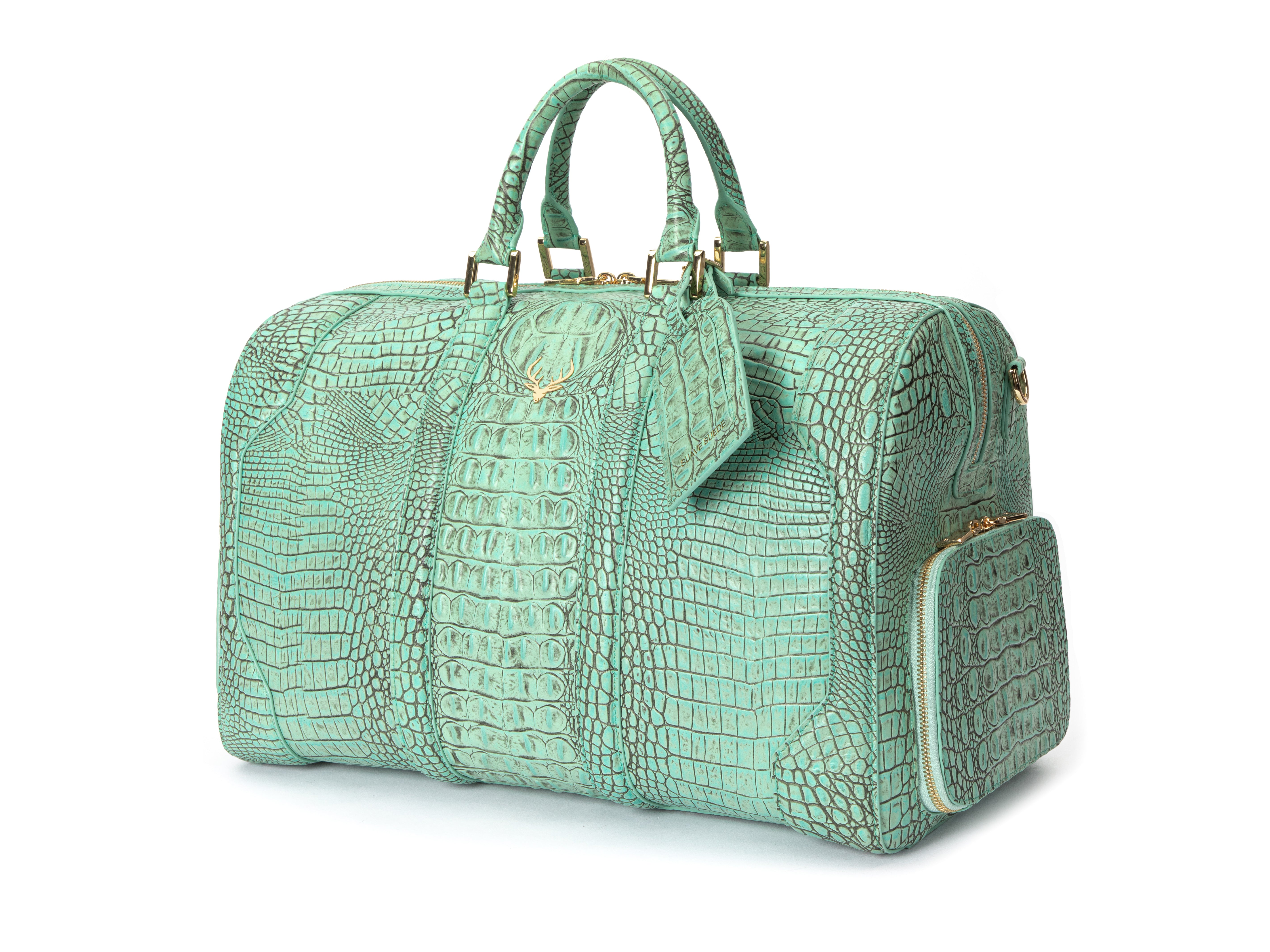 Green Croc Duffel Bag