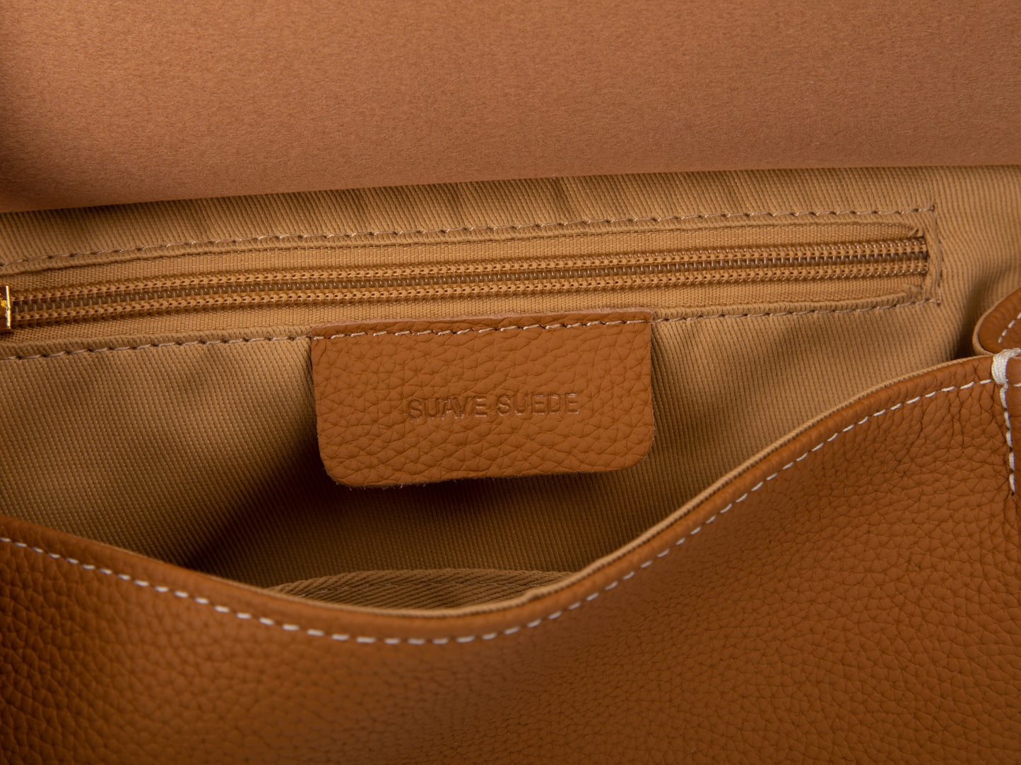Caramel Grain Leather Chelsea Bag