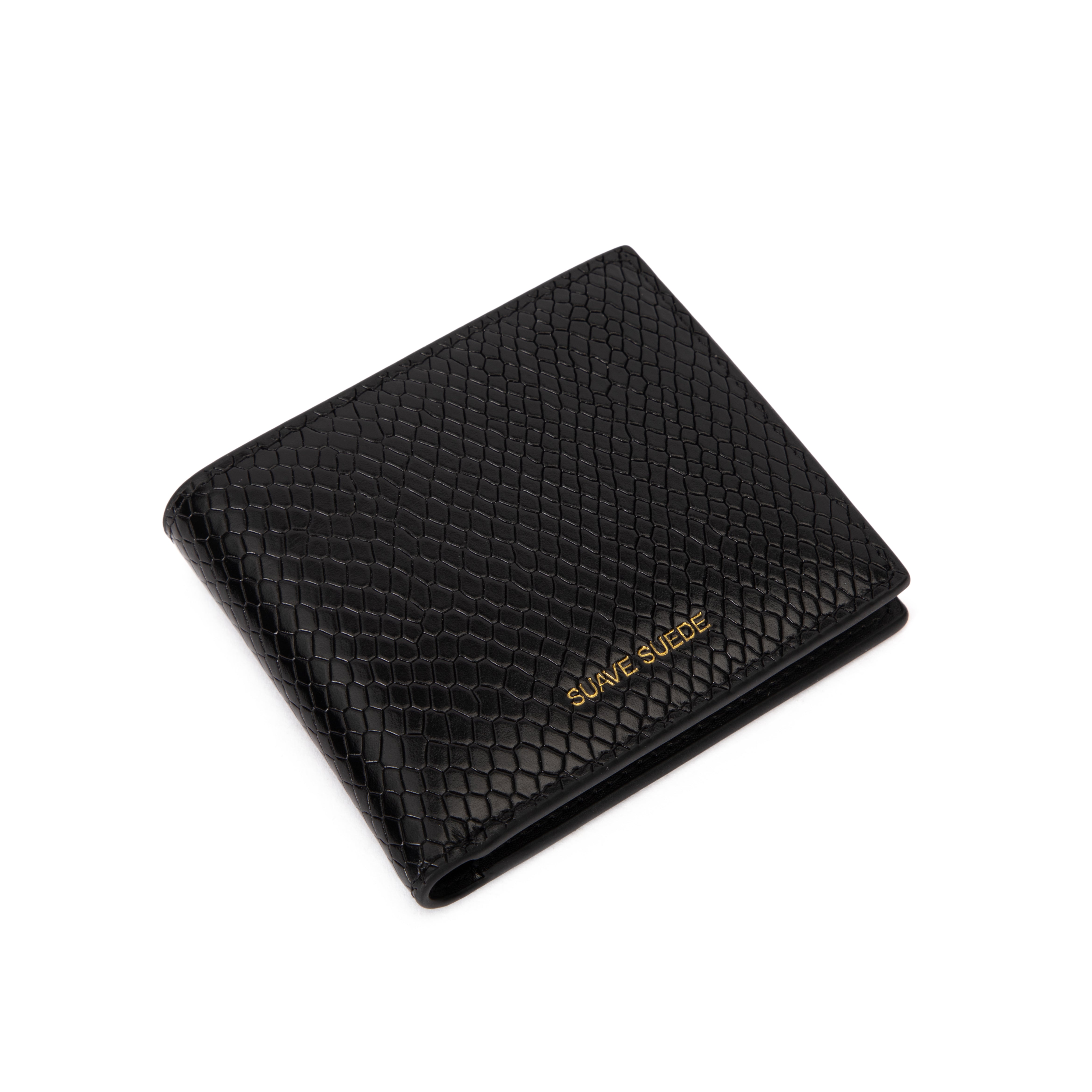 Midnight Black Snakeskin Wallet