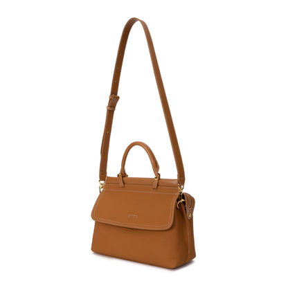 Caramel Grain Leather Chelsea Bag