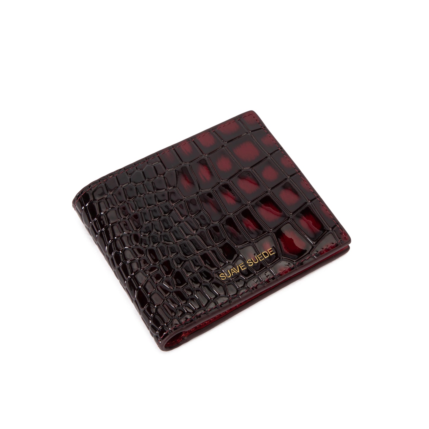 Burnt Maroon Crocodile Wallet