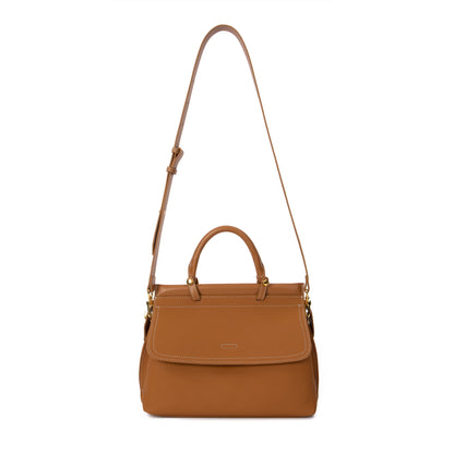 Caramel Grain Leather Chelsea Bag