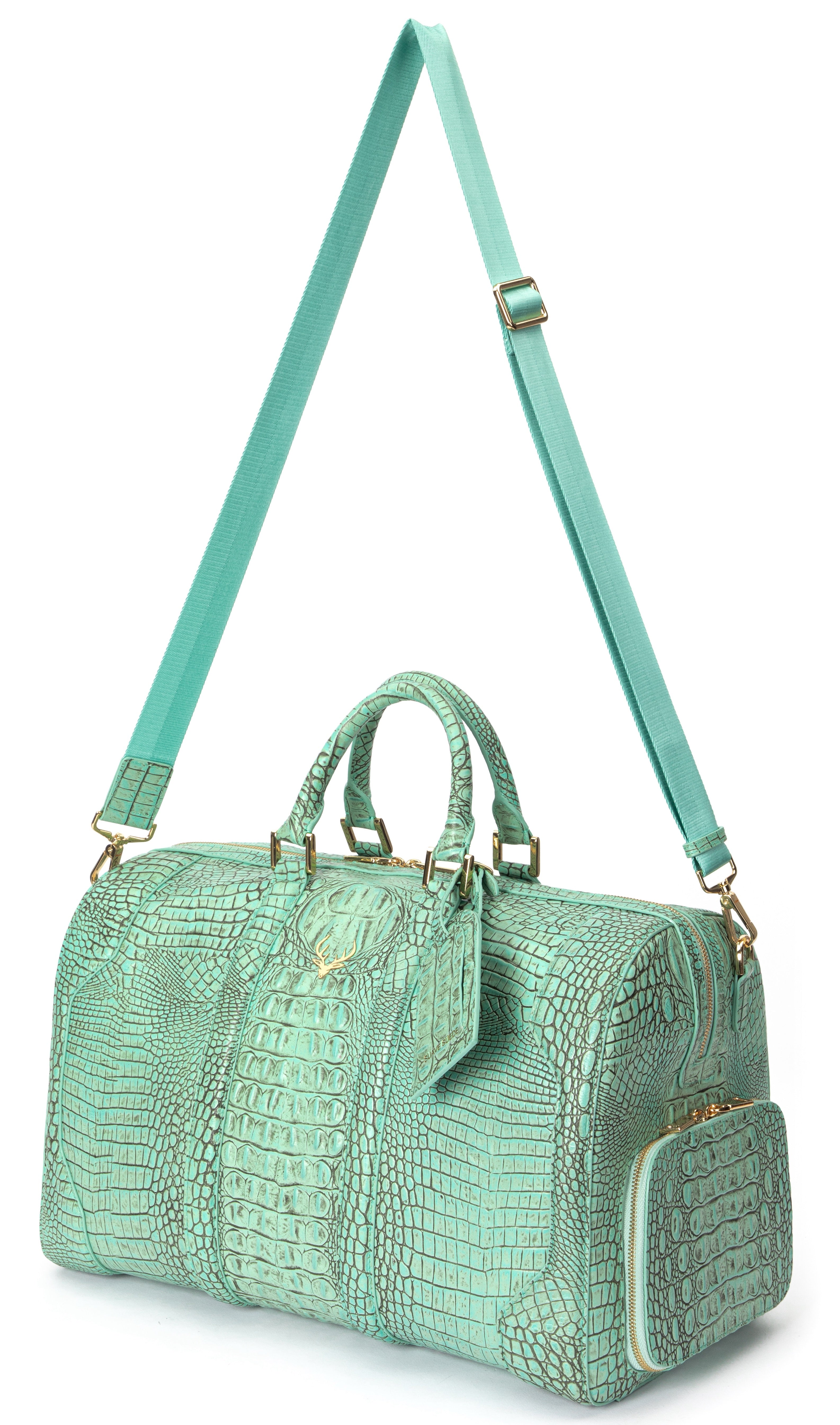 Green Croc Duffel Bag