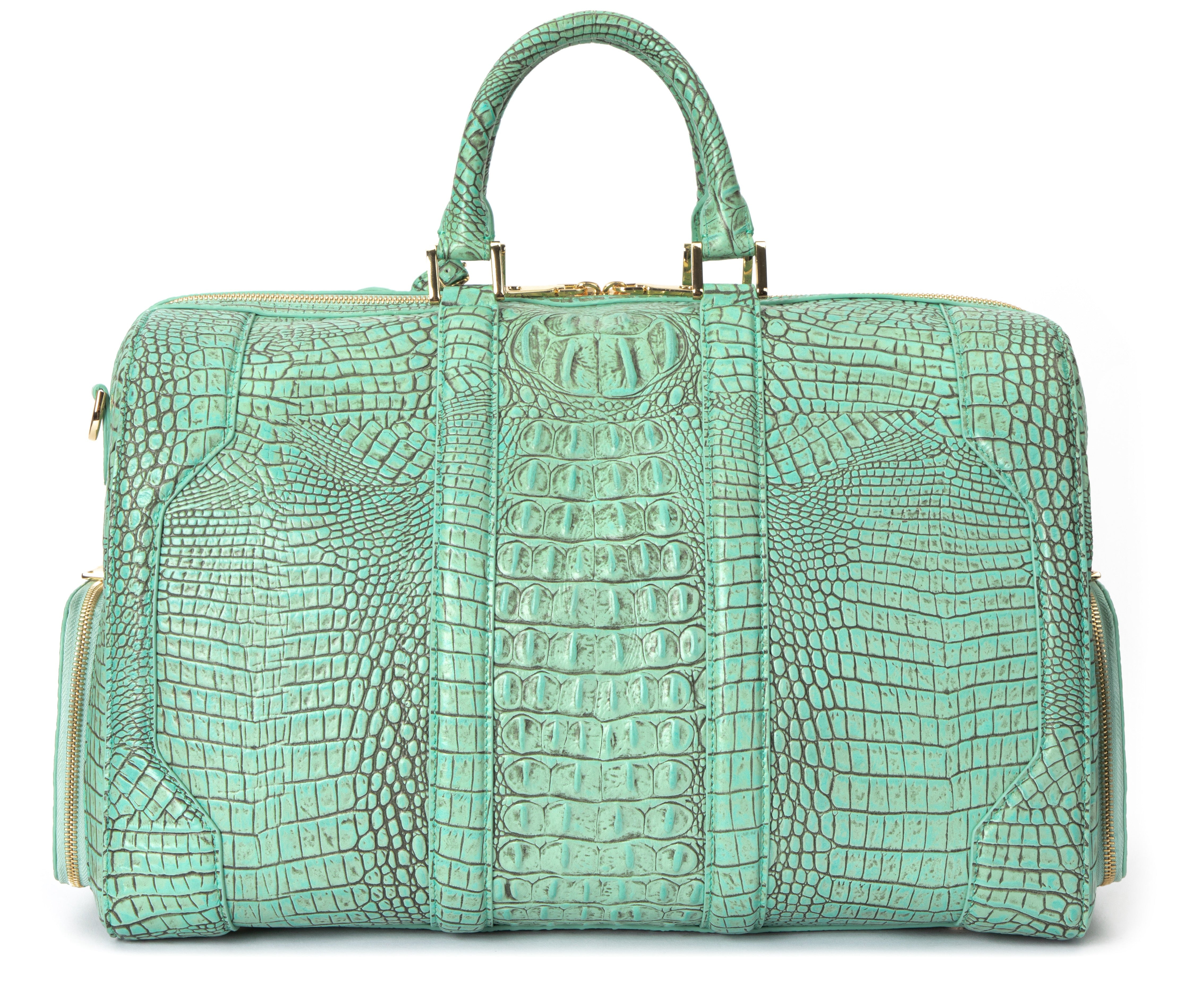 Green Croc Duffel Bag