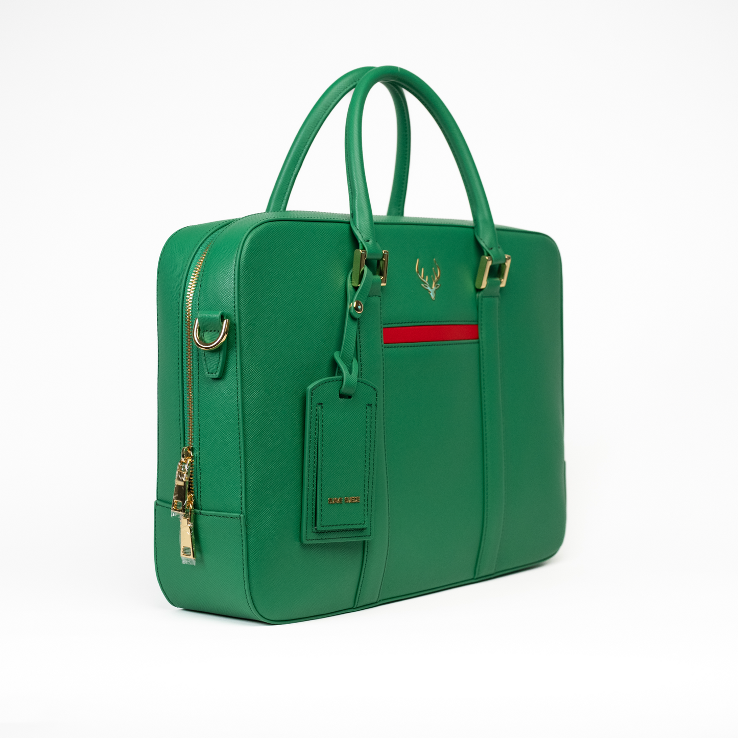 Emerald Green Leather Handbag