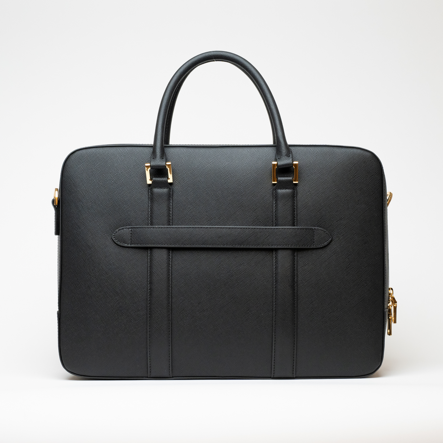 Midnight Black Leather Hand Bag