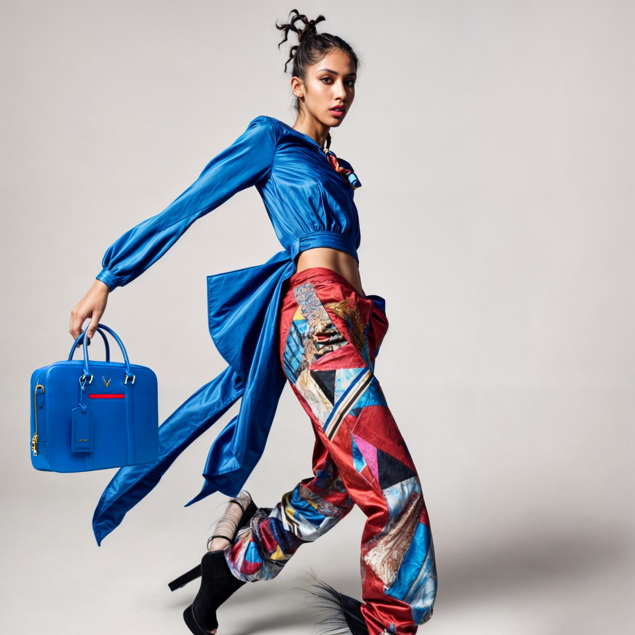 Electric Blue Saffiano Handbag