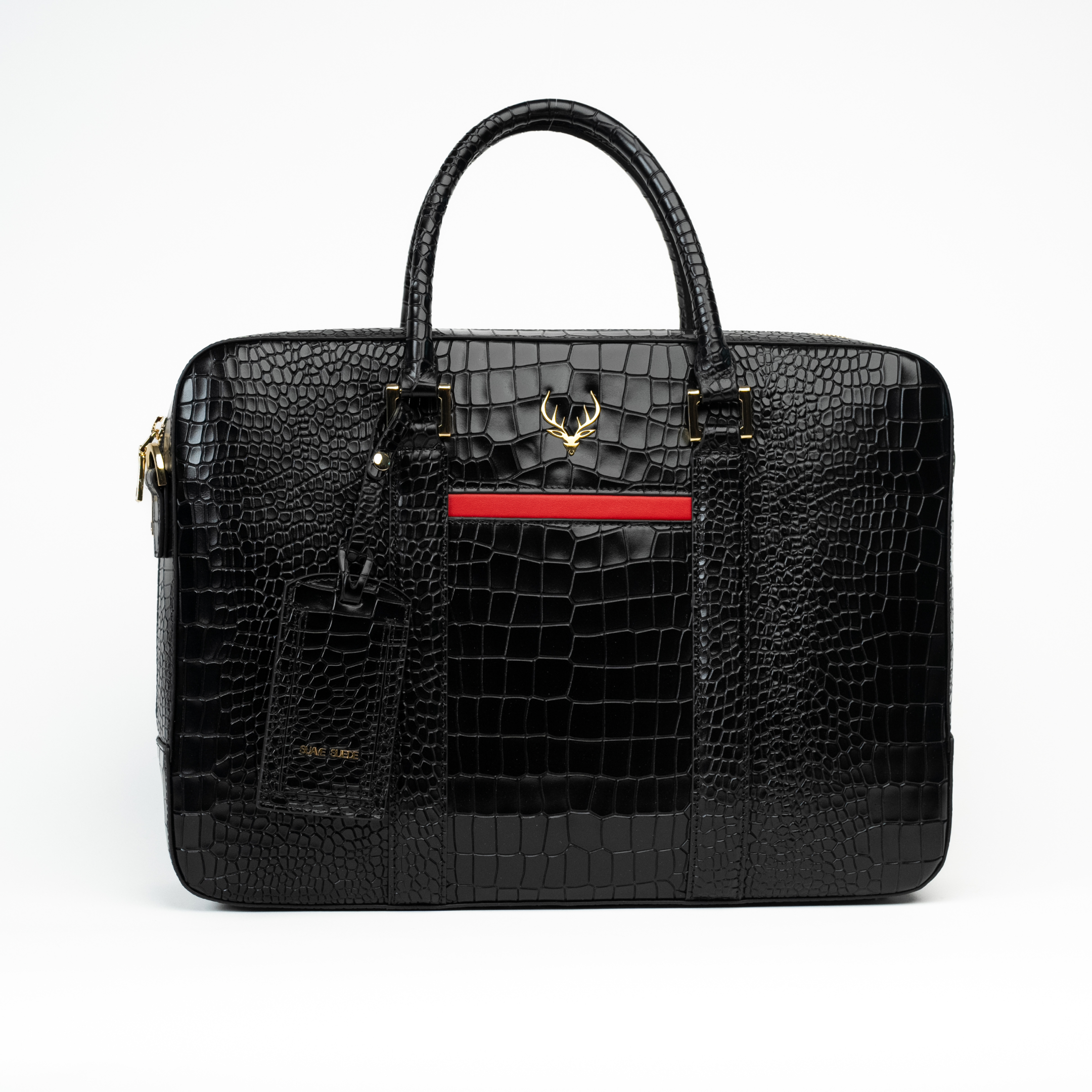 Black Croc Handbag