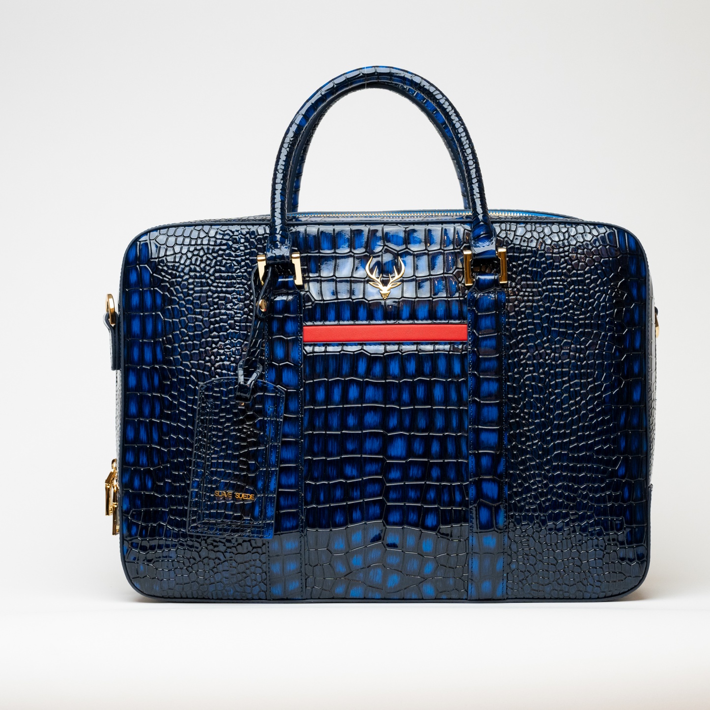 Royal Blue Leather Hand Bag