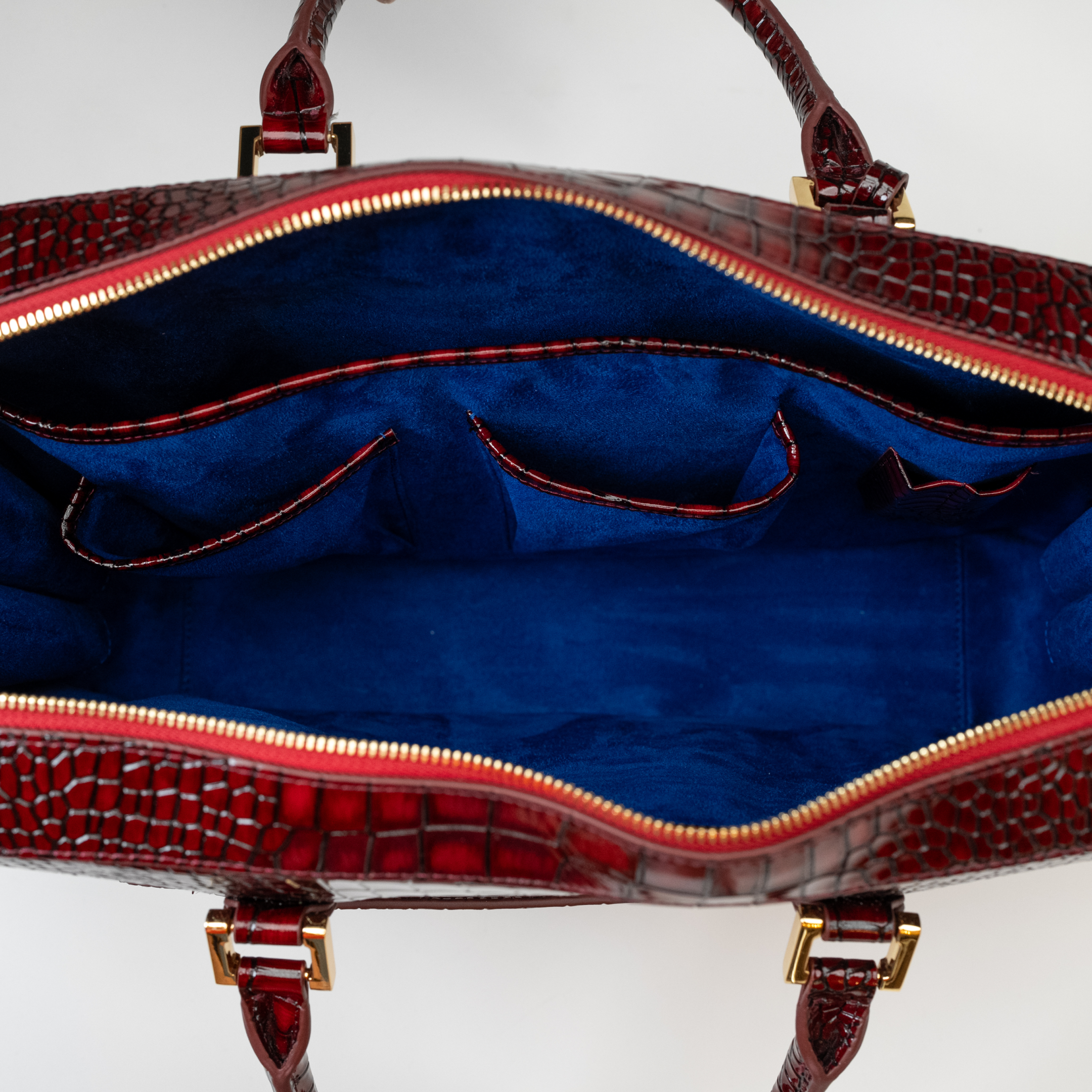 Maroon Crocodile Handbag