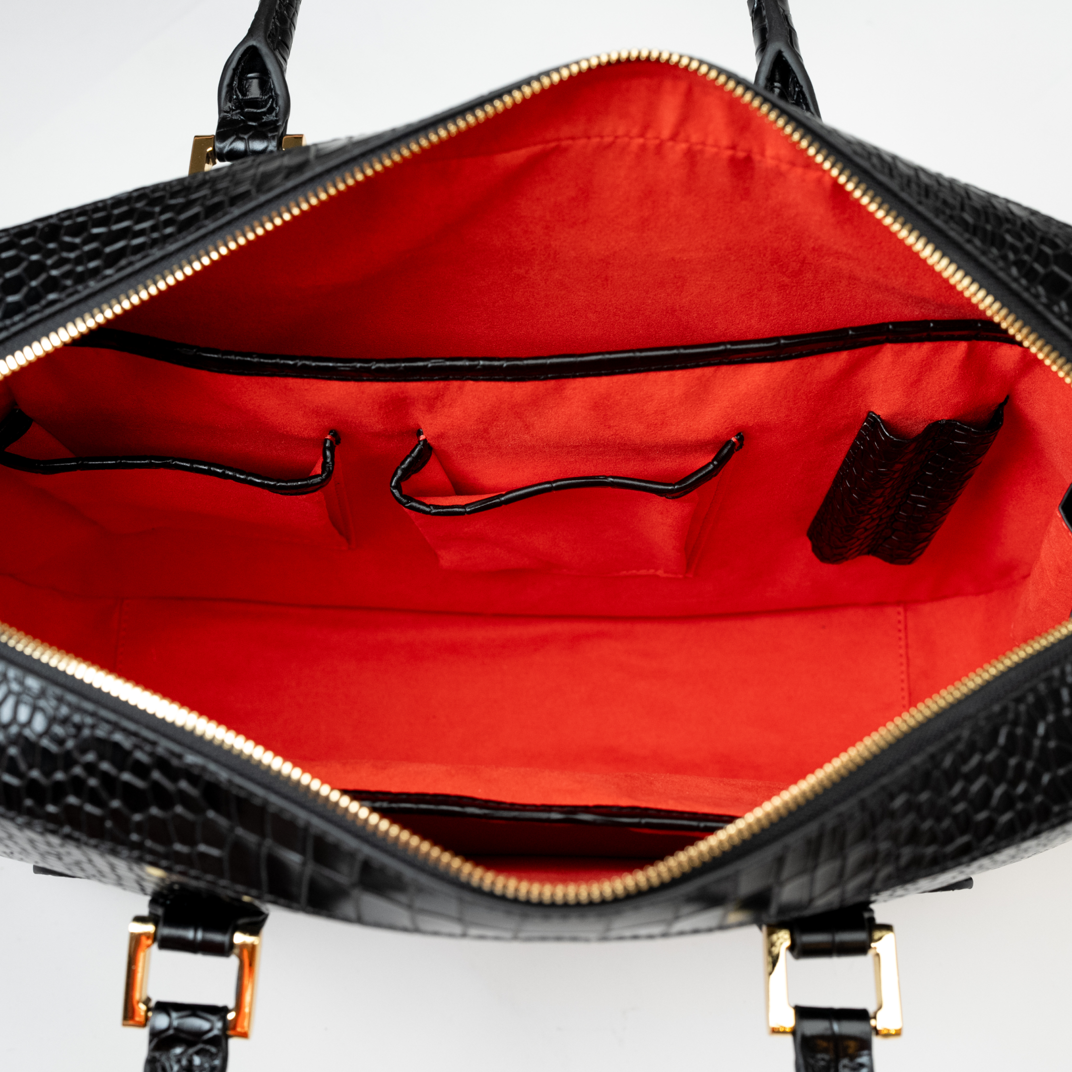 Black Croc Handbag